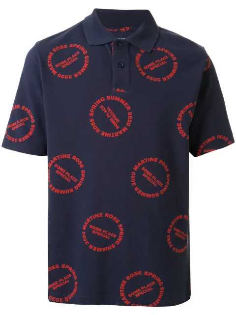 Martine Rose Camisa polo Baba com estampa de logo