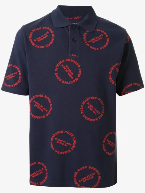 Martine Rose playera tipo polo con logo estampado Baba