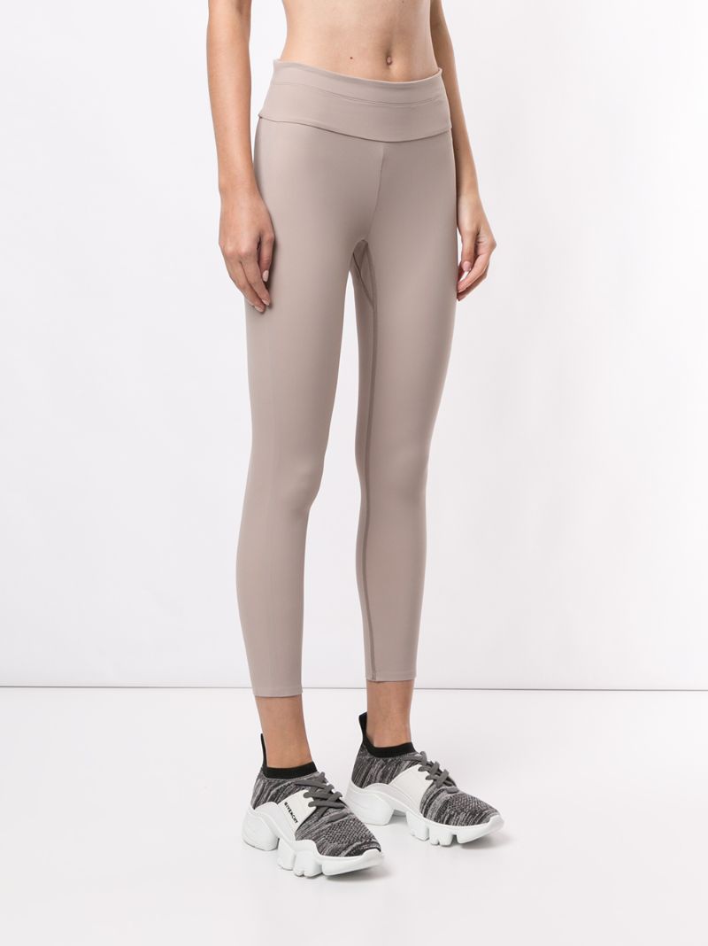 Shop Vaara Millie Cropped Leggings In Brown