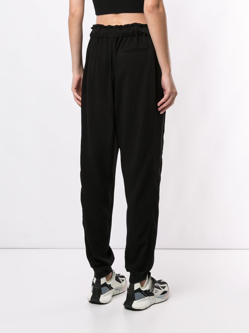 Shop Vaara Clemmie Crepe Track Pants In Black