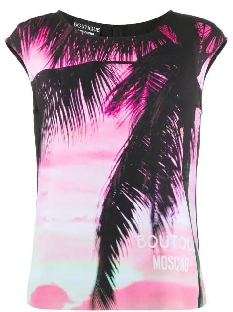 Boutique Moschino palm tree print top