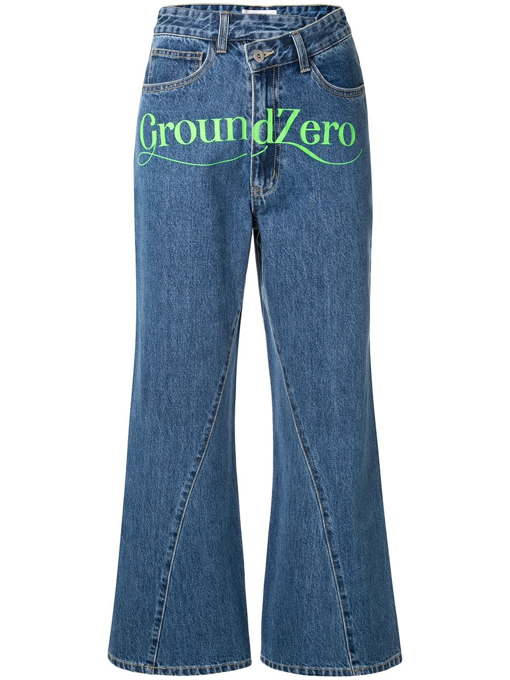фото Ground zero укороченные джинсы с завышенной талией