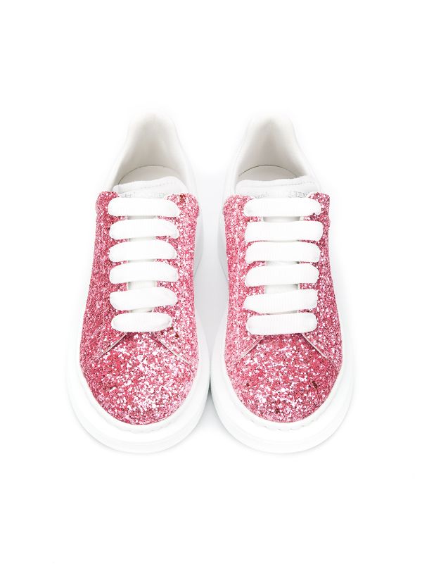 alexander mcqueen shoes pink glitter