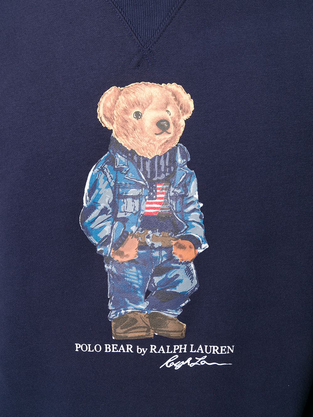 фото Ralph lauren bear print fleece sweatshirt