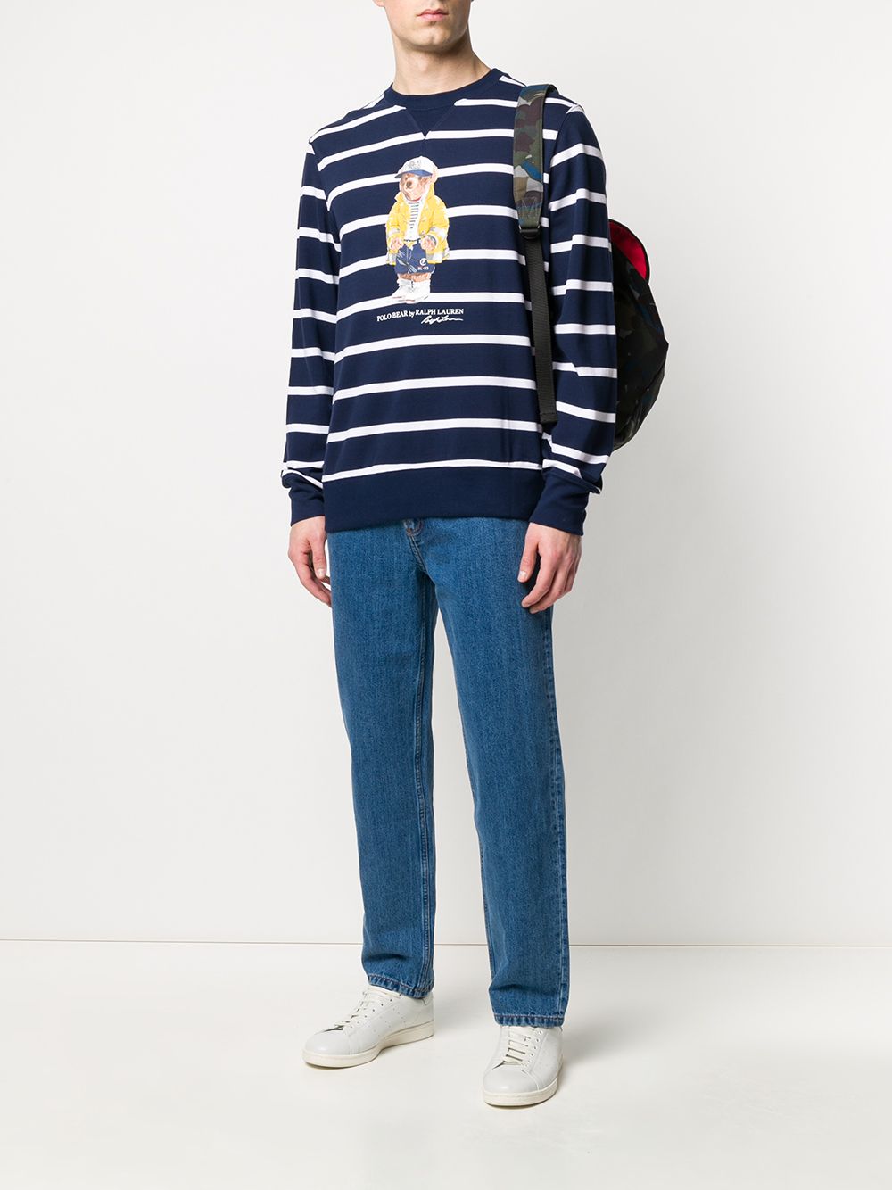 фото Ralph lauren bear striped fleece sweatshirt