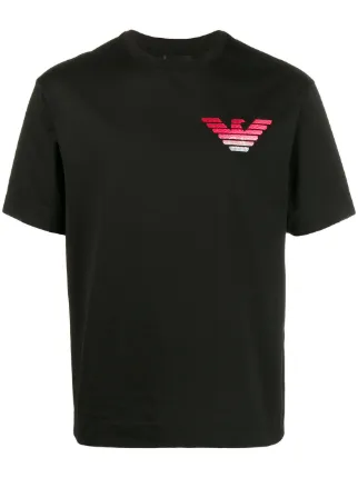 Emporio Armani Embroidered Logo T-shirt - Farfetch