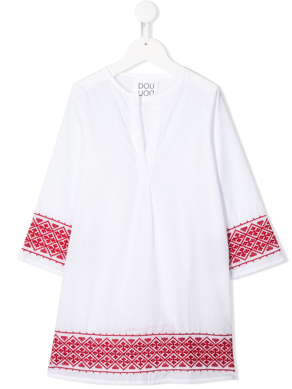 фото Douuod kids contrasting embroidery dress