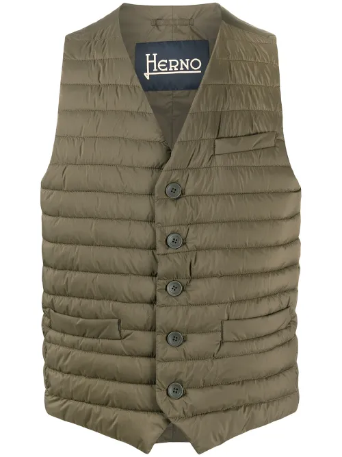 Gilet matelassé à col v - Herno - Modalova