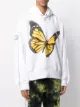 Palm Angels butterfly-print buckle-strap hoodie