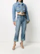 Image 2 of Balmain cropped denim jacket