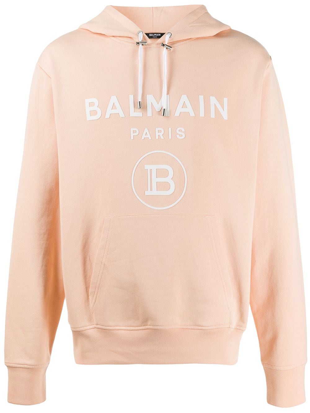 Balmain Kapuzenpullover Mit Logo-print In Neutrals