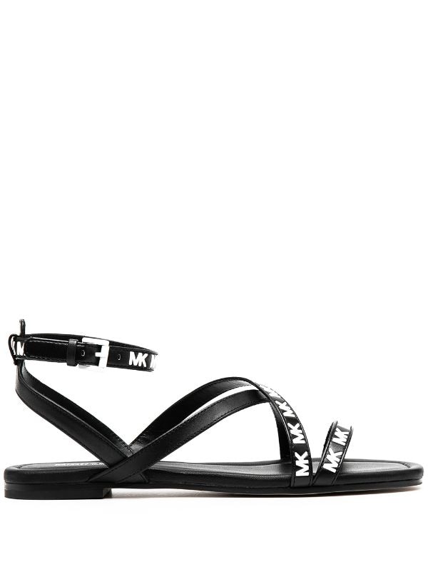 black mk sandals