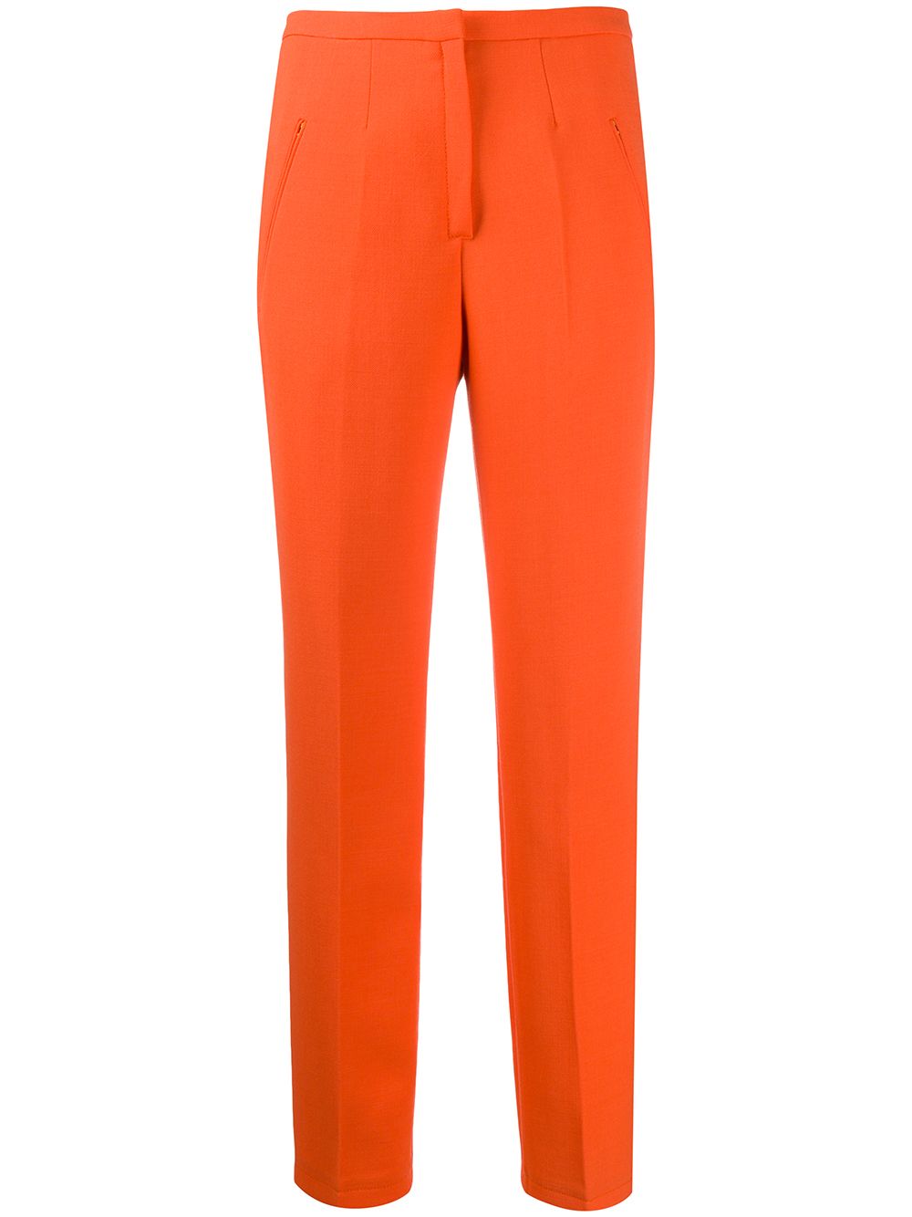 Courrèges High Rise Straight Leg Trousers In Orange