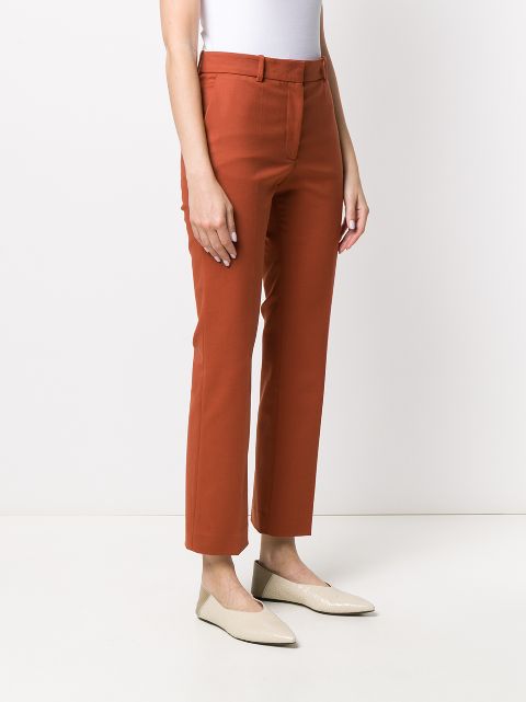 orange leather trousers