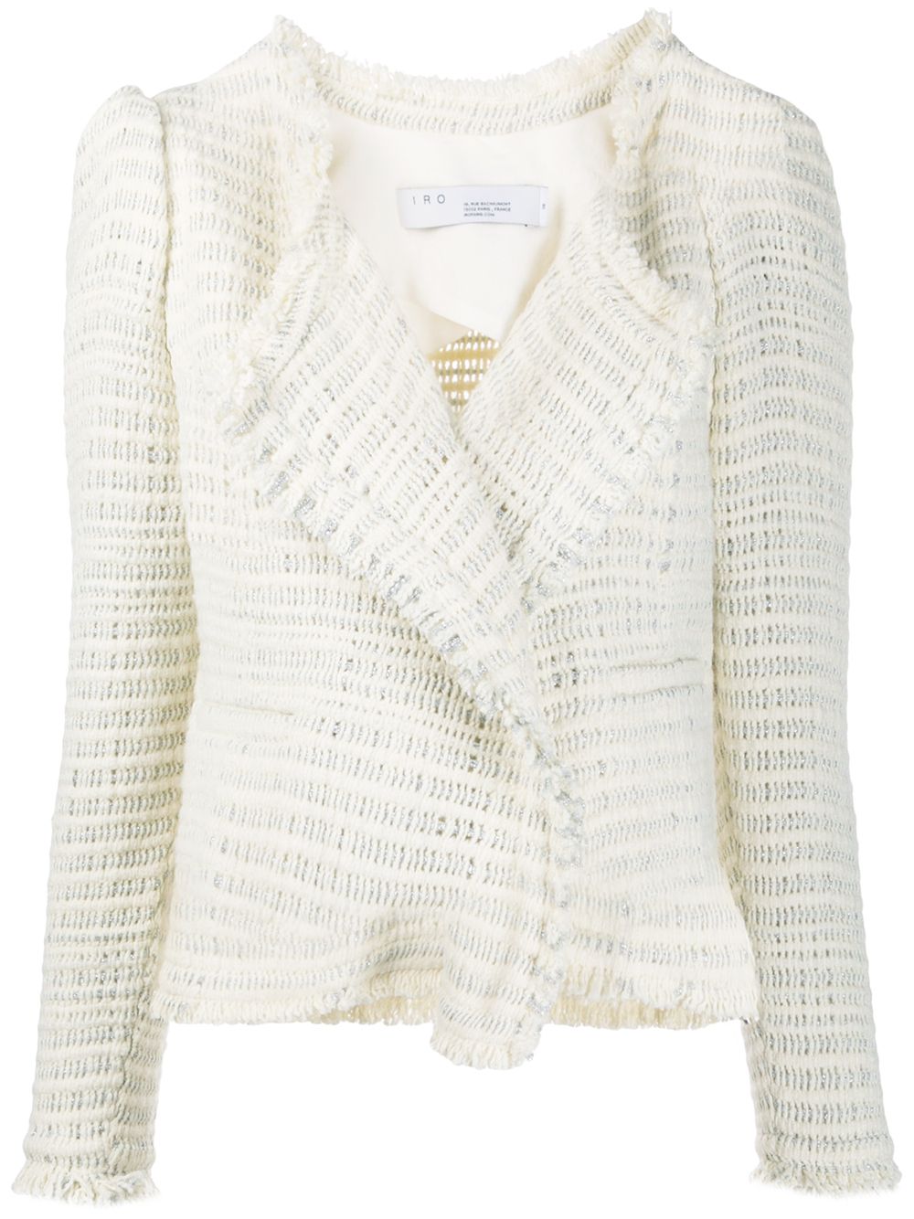 Iro Diana Fitted Tweed Jacket In Neutrals