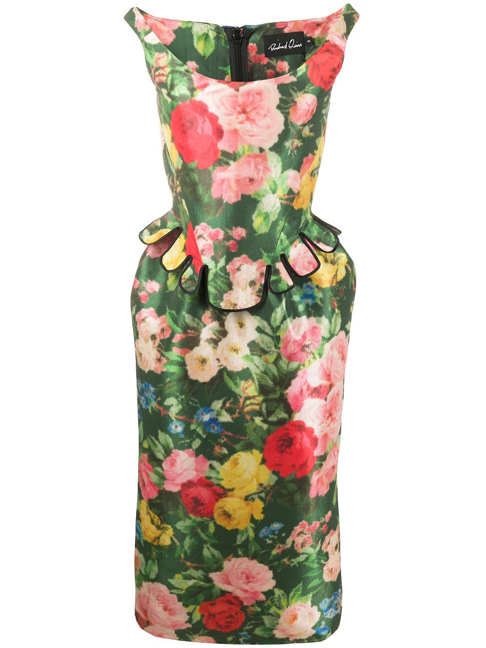 фото Richard quinn платье-бюстье с цветочным принтом