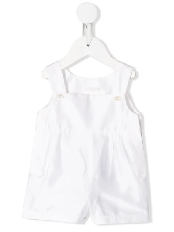 Kids white dungarees 2025