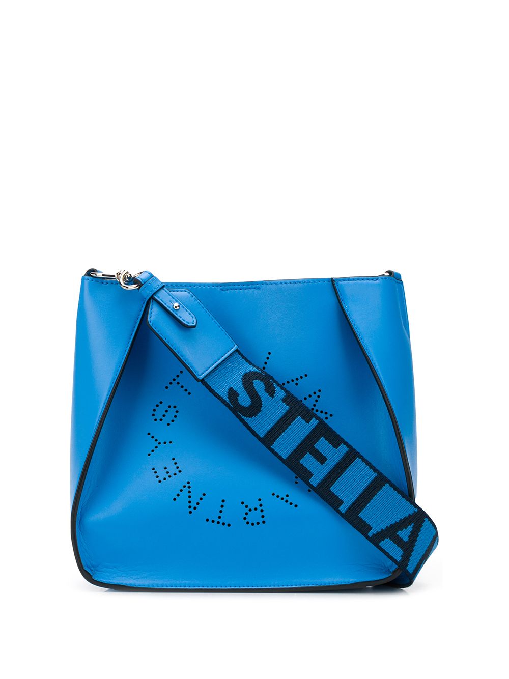 Stella Mccartney Small Stella Logo Shoulder Bag In Blue