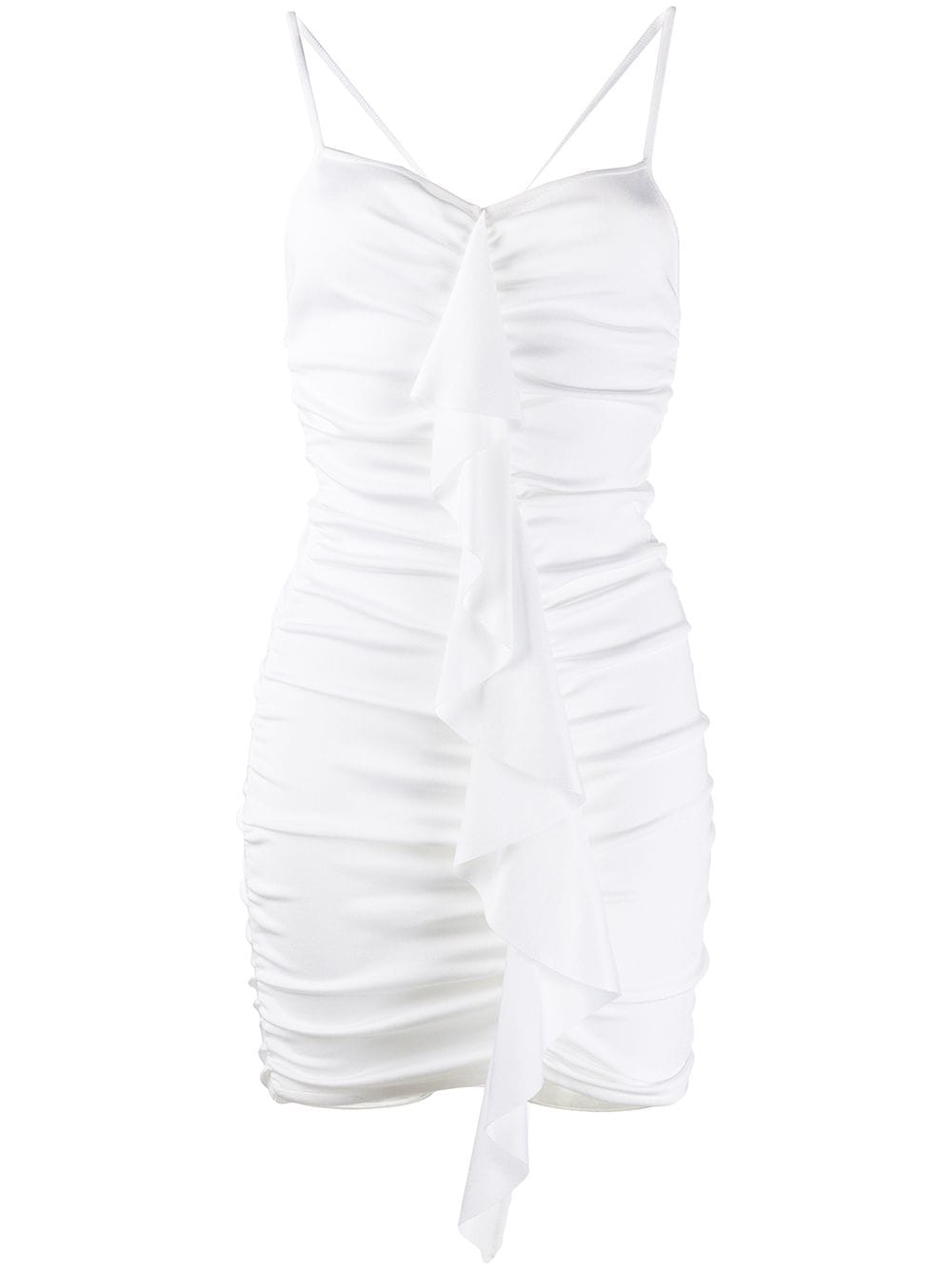Alexandre Vauthier Fitted Draped Detail Cocktail Dress In White