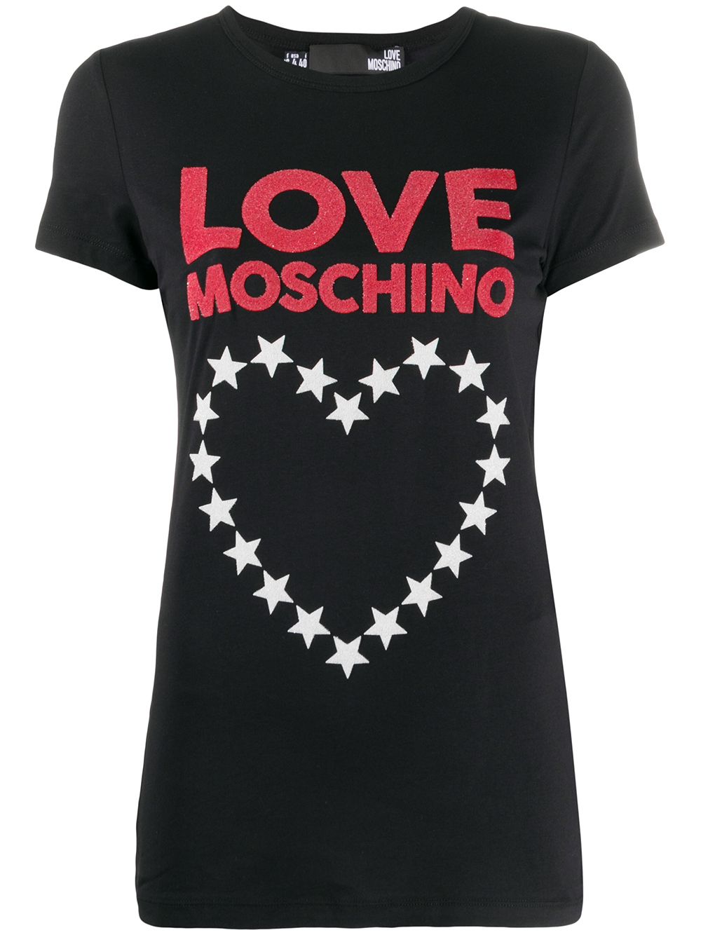 Love Moschino Graphic-print Crew Neck T-shirt In Black