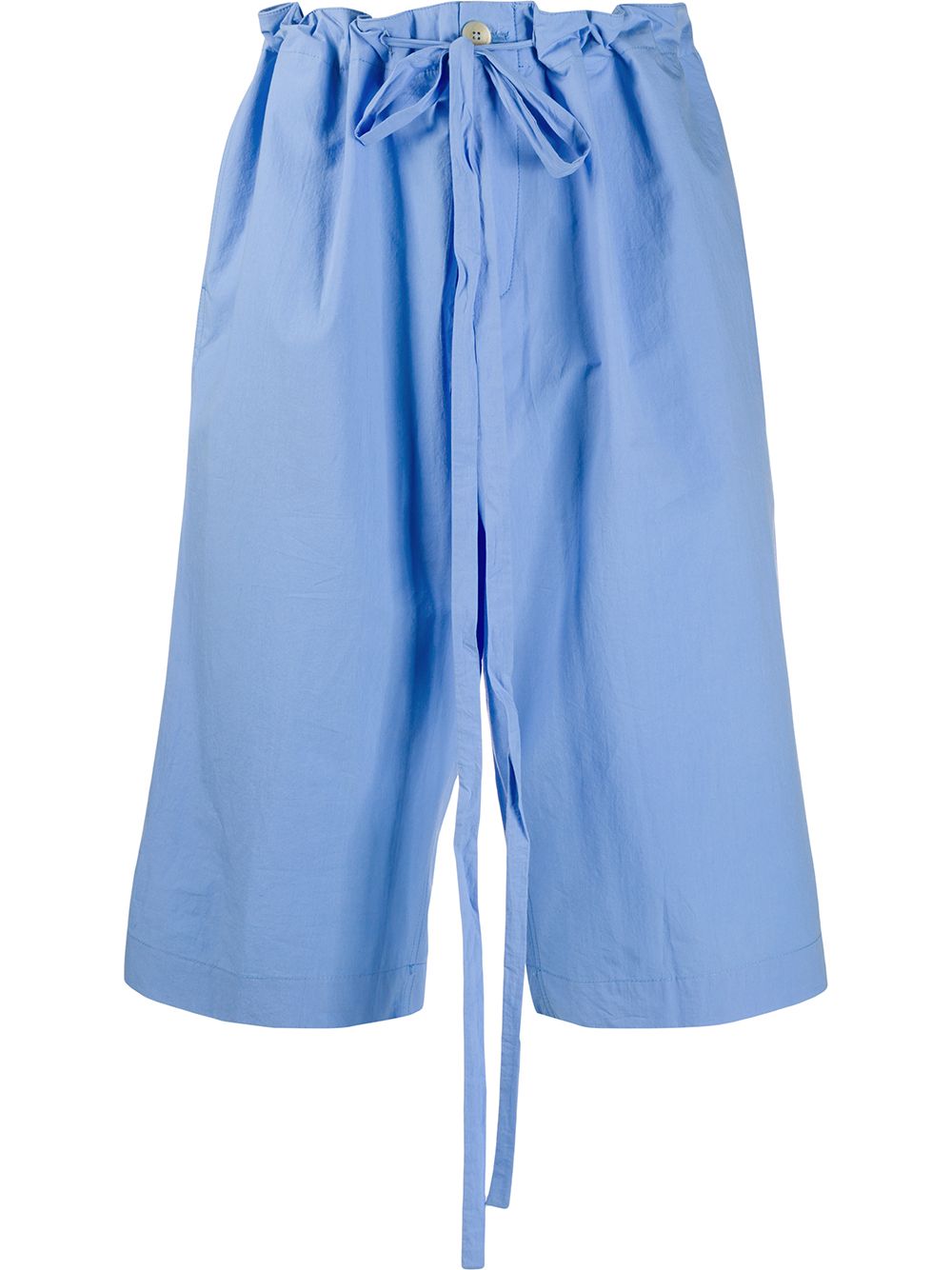 Oamc Drop-crotch Drawstring Waist Shorts In Blue