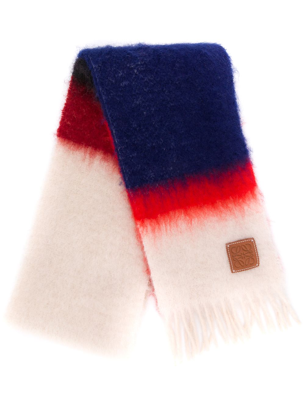 фото Loewe striped knitted scarf