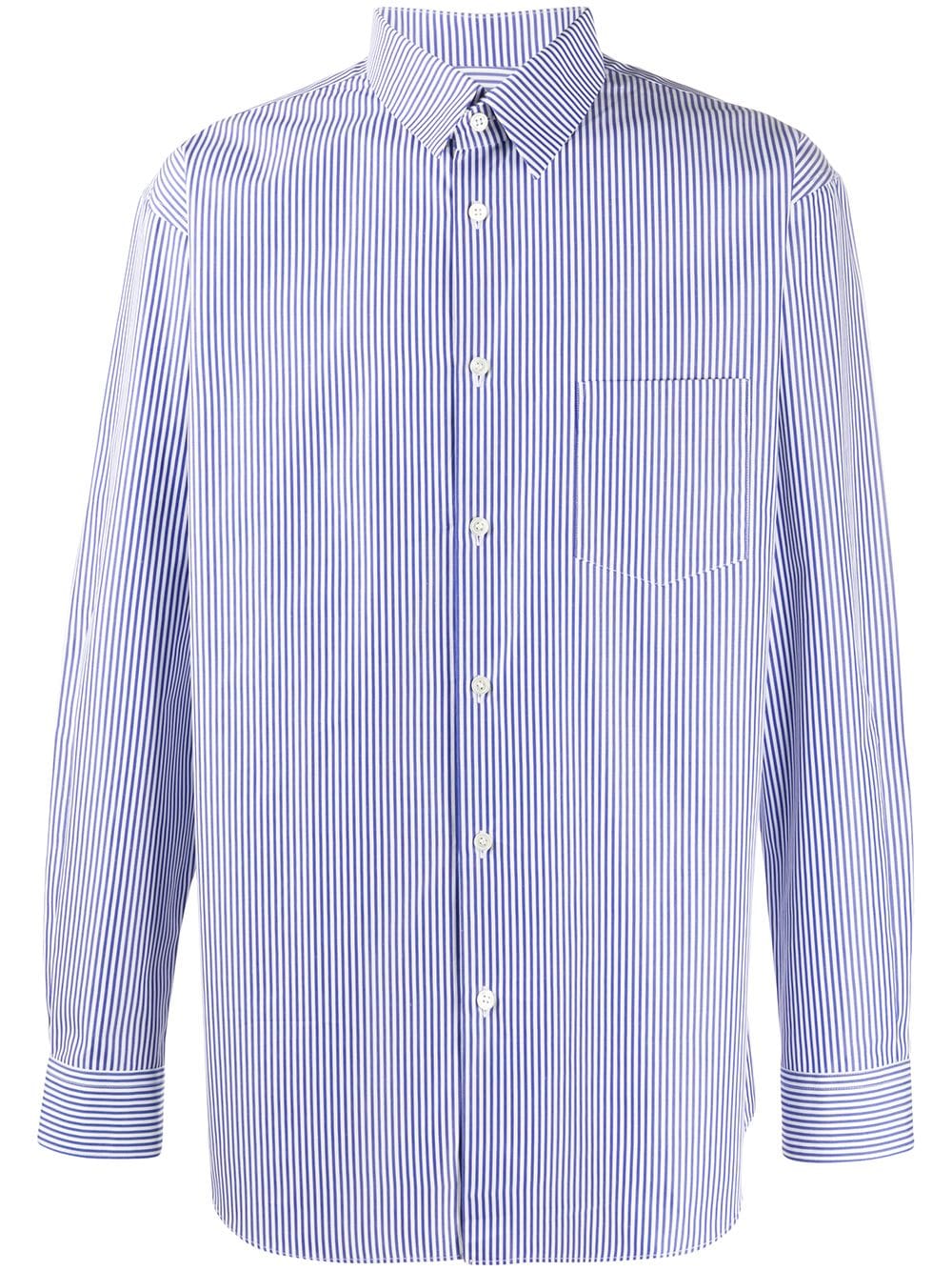 Comme Des Garçons Shirt Striped Tailored Shirt In Blue