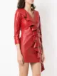 Andrea Bogosian leather Scarlet short dress