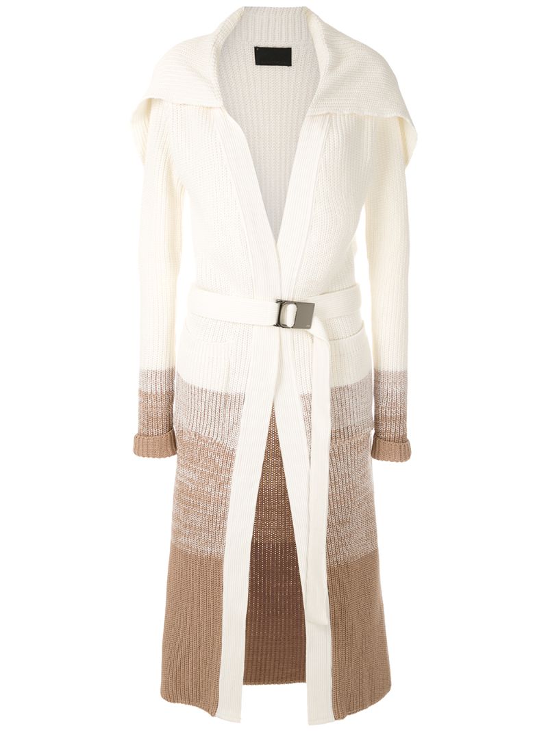 Shop Andrea Bogosian Raymond Faux Fur Collar Cardi-coat In White