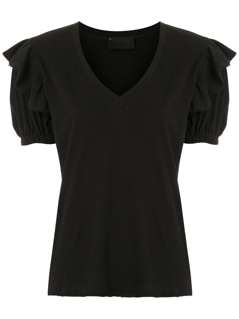 Andrea Bogosian Rational Puff-sleeve T-shirt In Black