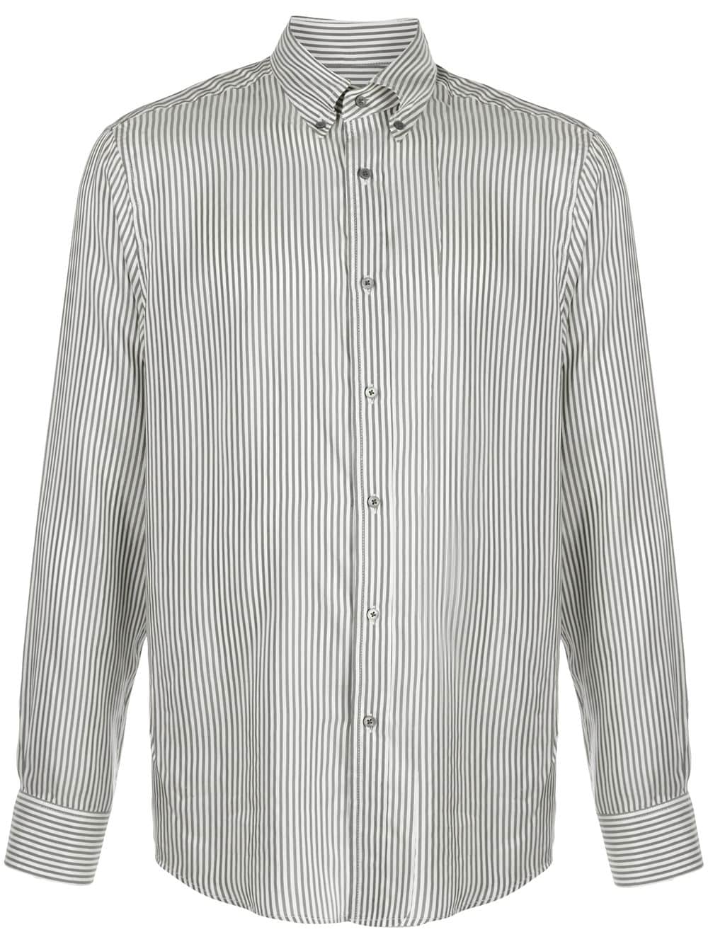 Teddy Von Ranson Striped Oxford Shirt In White