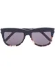 Image 1 of Saint Laurent Eyewear Havana square-frame tortoiseshell sunglasses