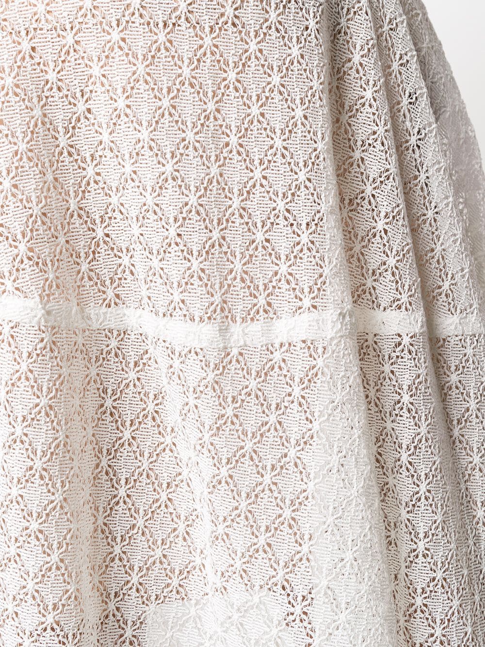Shop Jil Sander Crochet-lace Asymmetric Midi Skirt In White