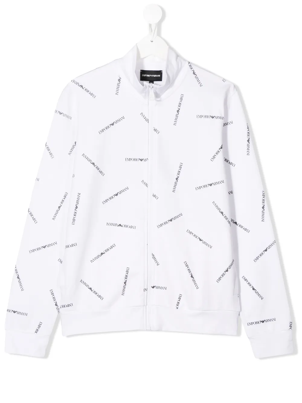Emporio Armani Teen Sweatshirtjacke In White