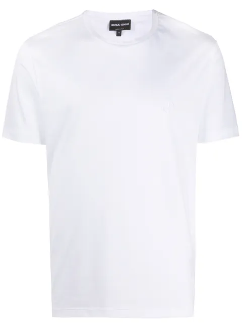 Giorgio Armani embroidered logo T-shirt
