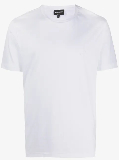 Giorgio Armani embroidered logo T-shirt