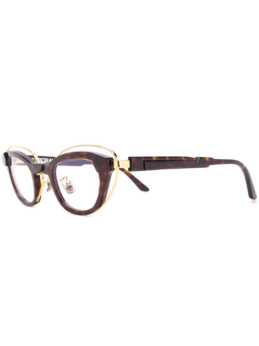 фото Kuboraum tortoiseshell cat-eye frame glasses