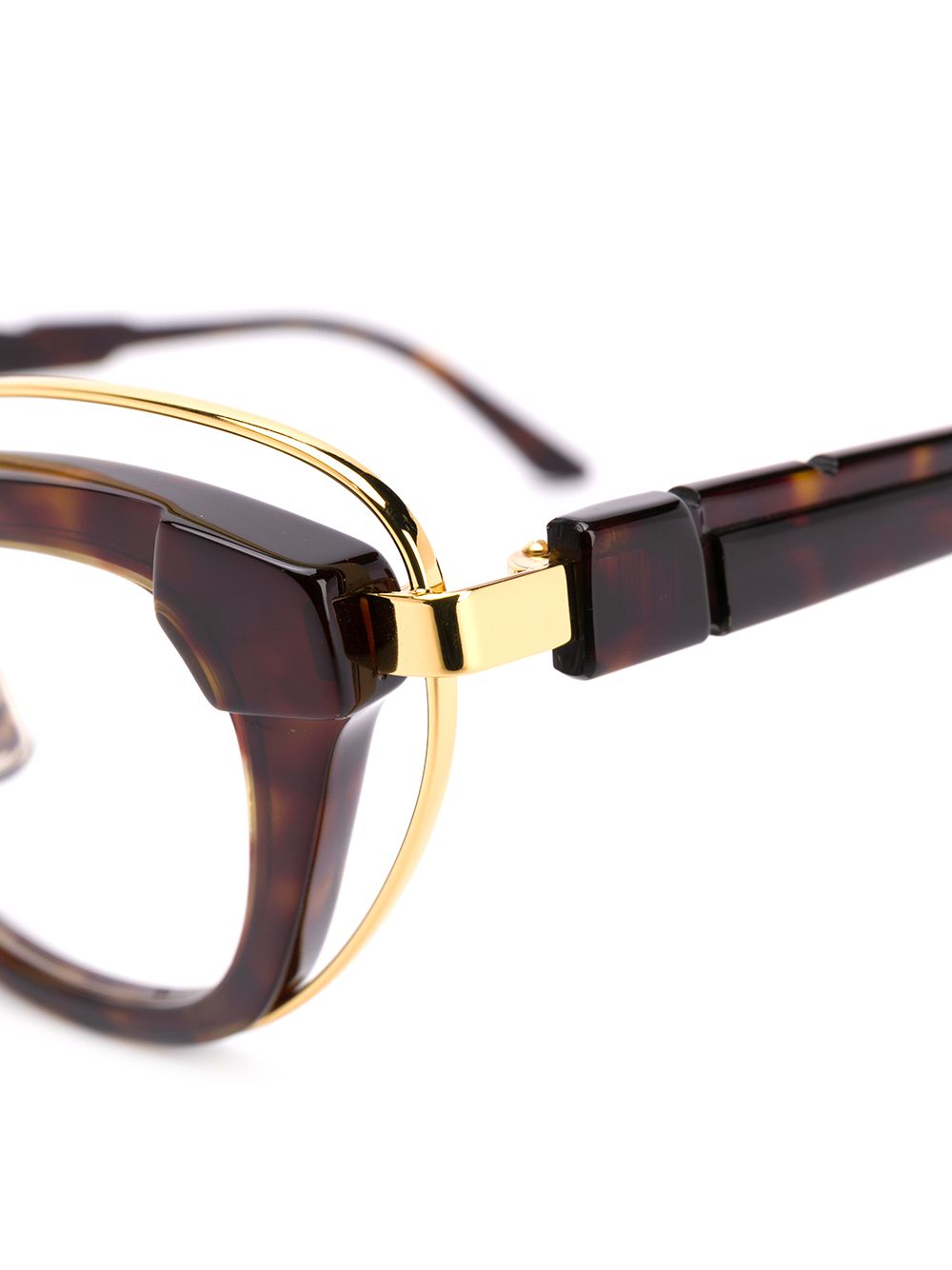 фото Kuboraum tortoiseshell cat-eye frame glasses