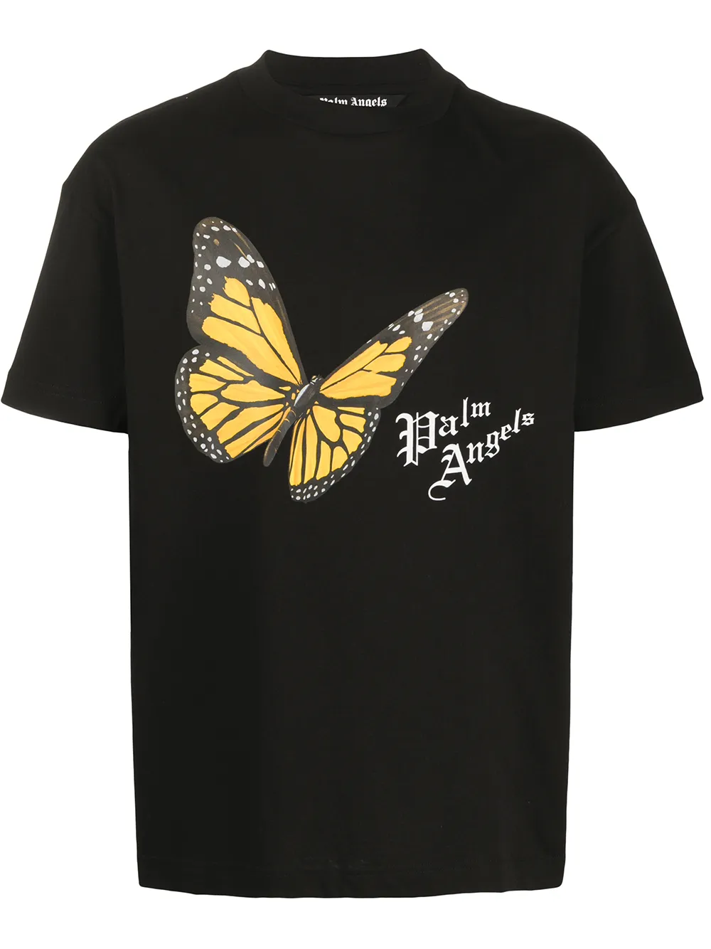 Palm Angels Graphic Print Cotton T In Schwarz