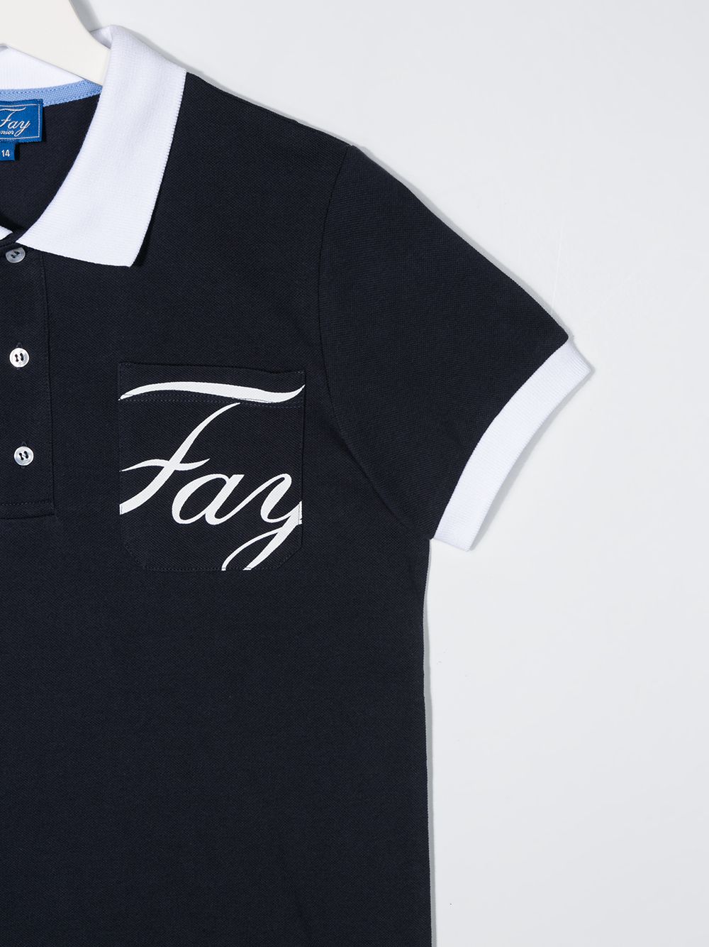 фото Fay kids teen logo print polo shirt