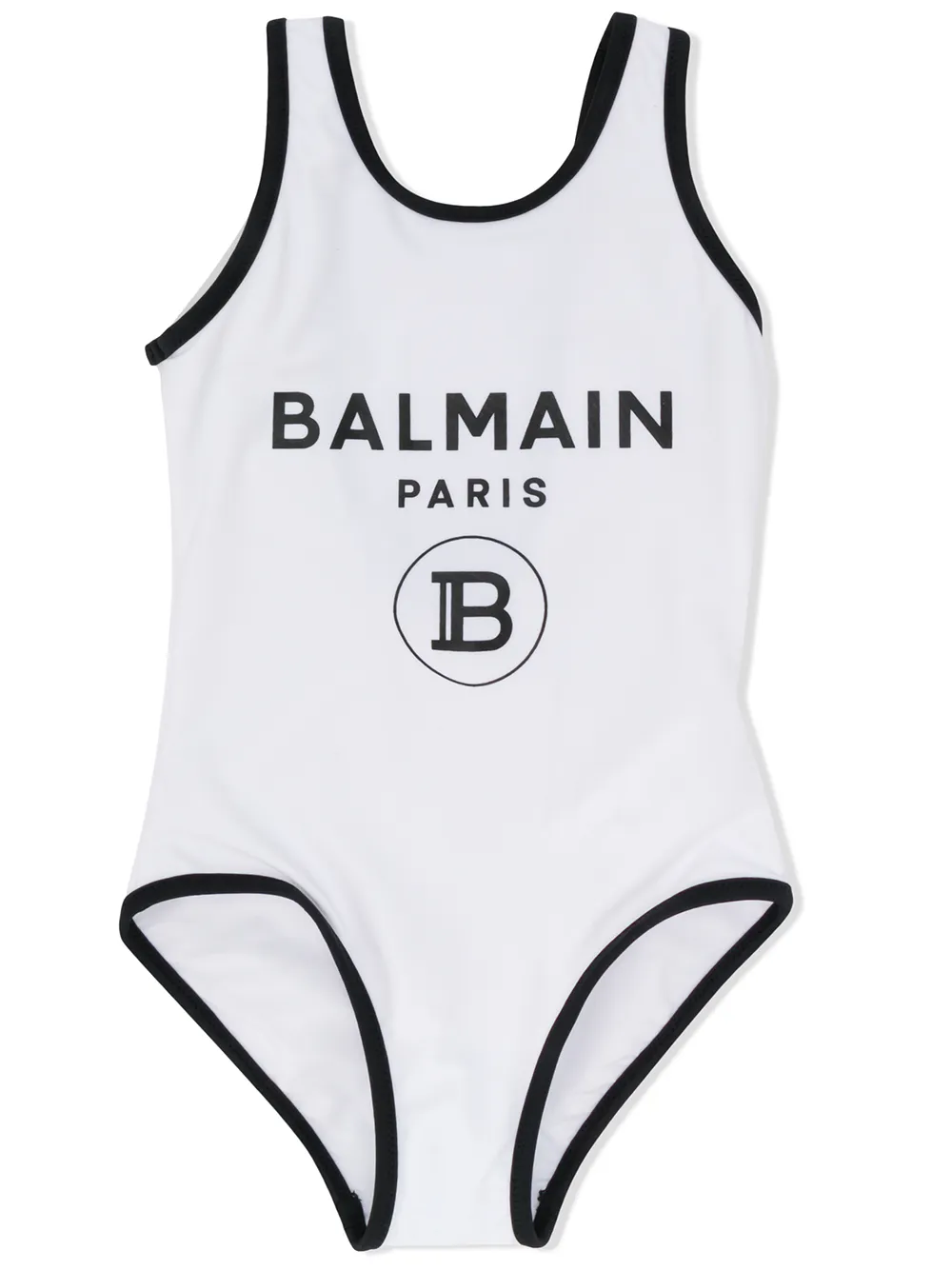 BALMAIN LOGO PRINT SWIM SUIT