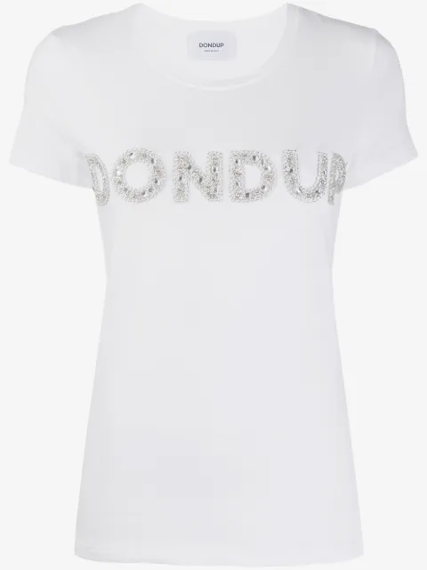 DONDUP t-shirt orné de cristaux à logo