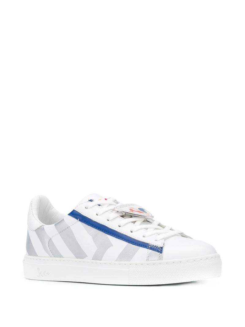 Shop Rossignol X Jcc Striped Low-top Sneakers In White