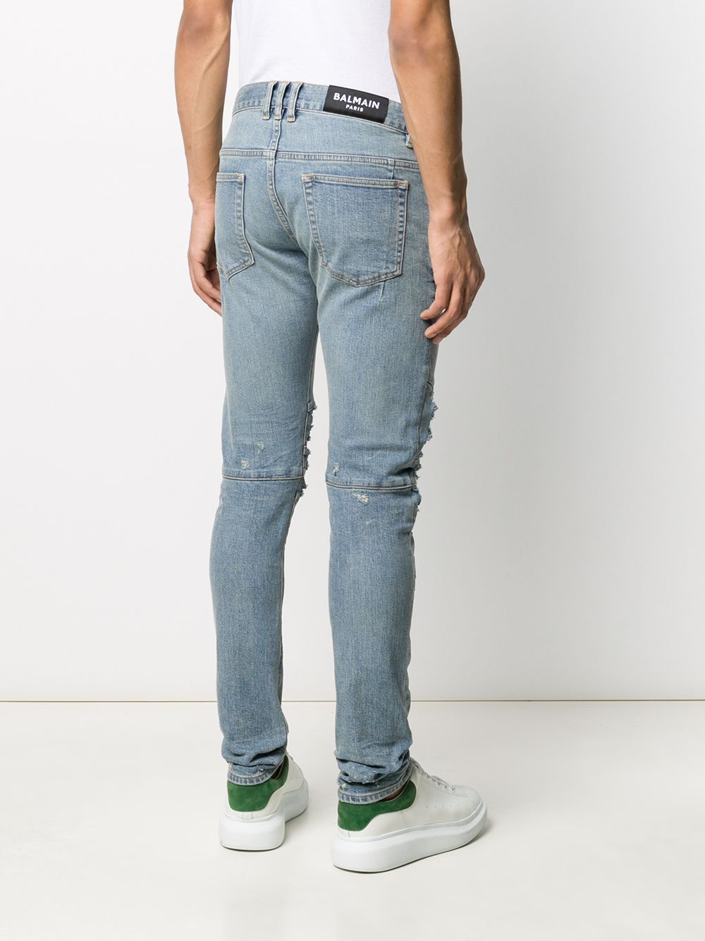 фото Balmain джинсы кроя слим с прорезями