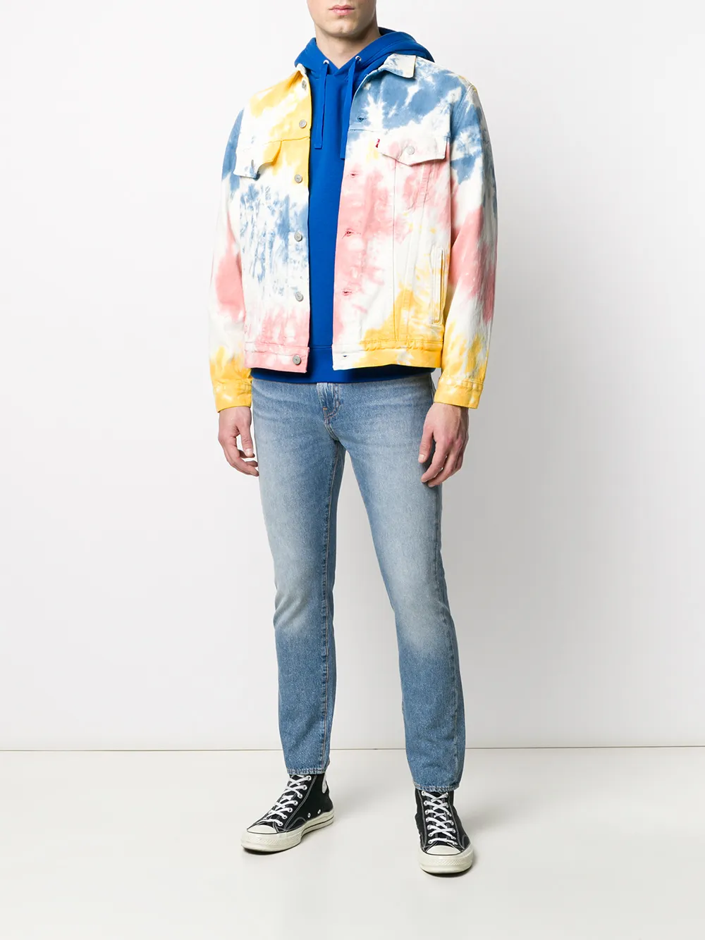 tie dye levi jacket
