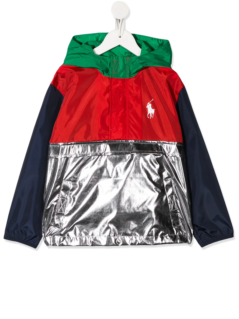 Polo Ralph Lauren Kids' Multicolour Ripstop Pullover In Silver