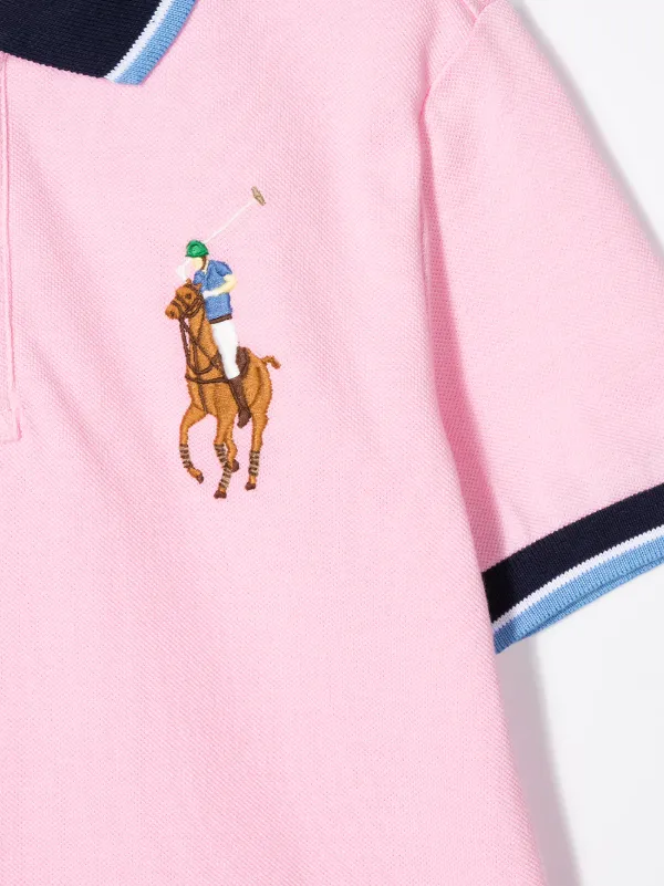 pink big pony polo shirt