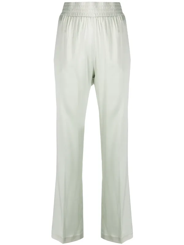 high waisted silk pants