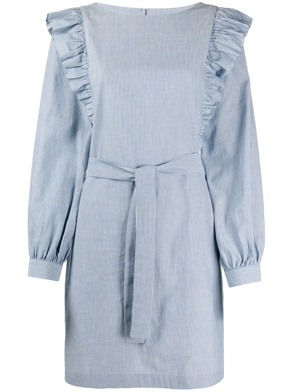 A.P.C. платье в полоску с оборками