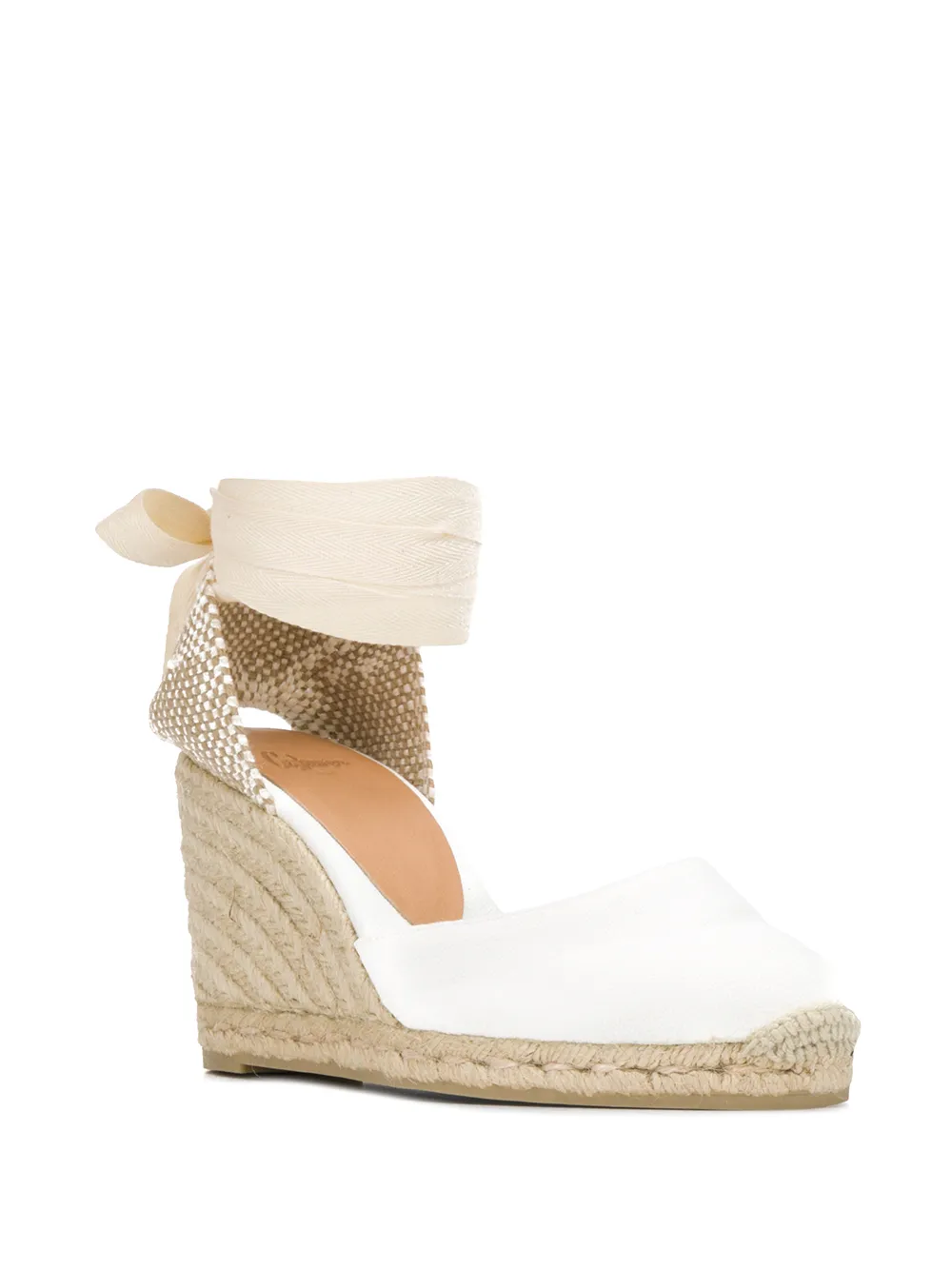 Castañer Carina espadrilles met sleehak Wit